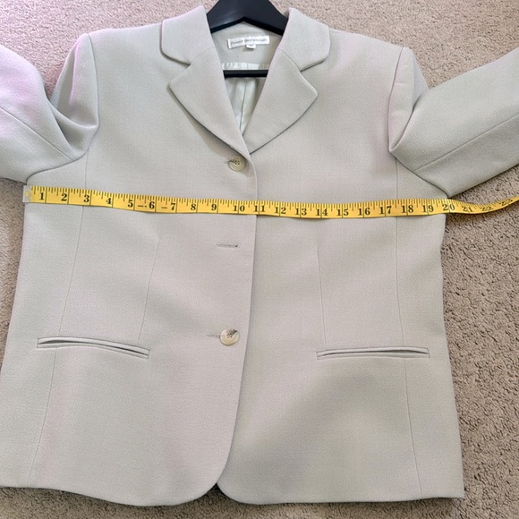 Beautiful Pastel Green 100% Wool Lightweight Blazer Suit Separates Size 10 - Picture 9 of 11